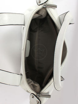 Сумка женская натуральная кожа GU 2033-6603, 1отд+карм/перег, плечевой ремень, белый SALE 253583 - Adelia фото 3