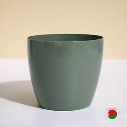 Цена за 2 шт. Кашпо для цветов, d=17 см, 2.7 л, пластик, зелёное, шалфей