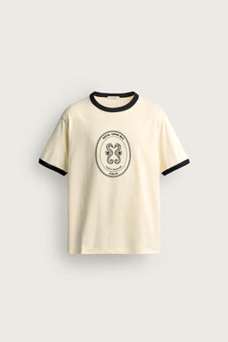 CAMISETA RIB CONTRASTE B?SICA / Crudo - Zara фото 7