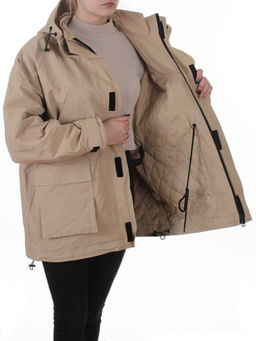 3097 BEIGE Куртка демисезонная женская (100 гр. холлофайбер) - Fashion фото 7
