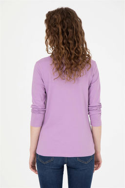 Женский сиреневый базовый свитшот - U.s. polo assn фото 5