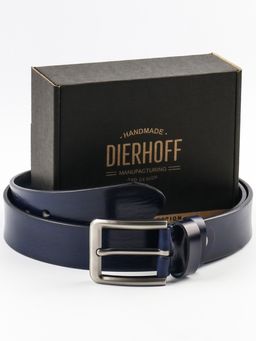 Мужской кожаный ремень Dierhoff ДРК 3056/2-40 Синий