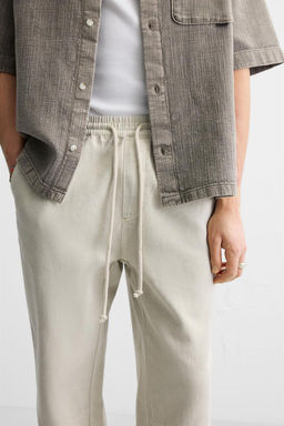 COTTON - LINEN TROUSERS - Zara фото 32