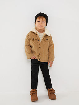 Polo Yaka Uzun Kollu Basic Erkek Bebek Kadife Ceket - Waikiki фото 2