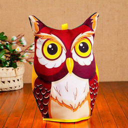 Грелка на френч - пресс Сова, коричневая, 30х22 см