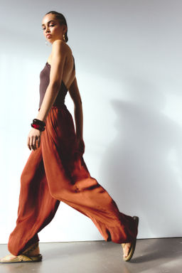Pantal?n amplio con cord?n de ajuste - H&m фото 4