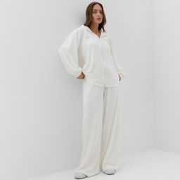 Костюм женский (толстовка, брюки) KAFTAN Plushy, размер 44-46, белый