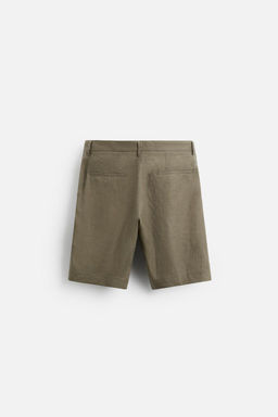 100% LINEN BERMUDA SHORTS - Zara фото 34