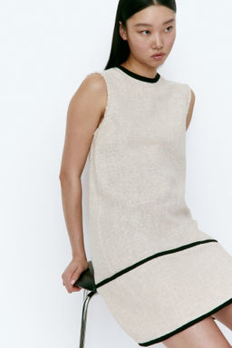 Vestido recto en mezcla de lino - H&m фото 5