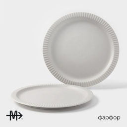 Тарелки Magistro Jarwah Lausanne, d=25 см, обеденные, набор 2 шт., фарфор, белые