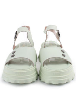 08-PEY265-5 LT. GREEN Босоножки женские (натуральная кожа)