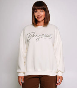 Свитшот #КТ2030 (1), кремовый