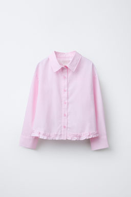 RUFFLED HEM SHIRT
