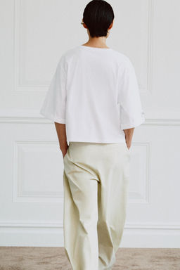 CAMISETA ASIM?TRICA BOT?N / Blanco
