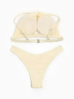Купальник женский раздельный с люрексом MINAKU, размер 46, цвет молочный