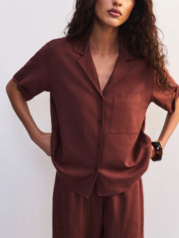 Льняная блуза прямого кроя ZR2605012002-21 / Zarina