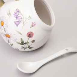 СОЛОНКА С ЛОЖКОЙ AGNESS FLOWER STORY 9,5*10 СМ 170 МЛ  фото 3