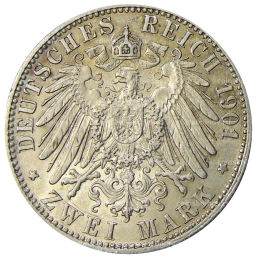 2 марки 1901 года Германия (Пруссия) 200 лет Пруссии