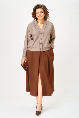 Костюм Aira Style 24131 бежево-коричневый