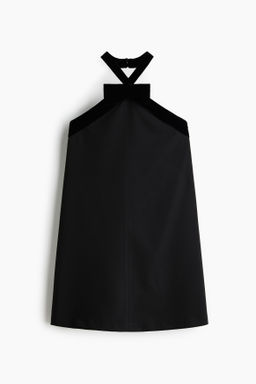 Vestido halter con lazo
