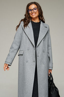 Пальто Beautiful Free 7030-Р серый