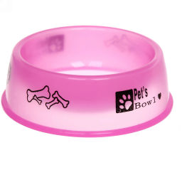 Цена за 6 шт. Миска пластиковая "Мр. Декстер", цвет розовый, 15*5см /300мл