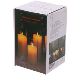 Цена за 4 шт. Сувенир с подсветкой "Свеча - Ночной огонь" 7,5*10 см (работает от батареек 3 ААА)