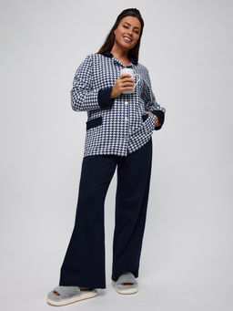 Пижама женская из футера Салли синий - Амадэль фото 20