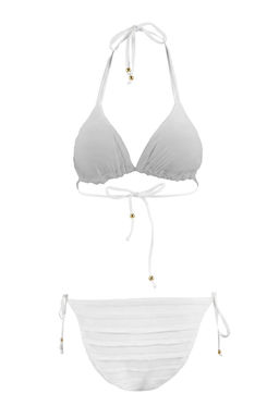 Ekru Dokulu Ucgen Kapl? F?rf?rl? Dusuk Bel Brazilian Bikini Tak?m? TBESS26BT00032