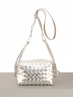 LACCOMA сумка НИ9877-серебристый натуральная кожа