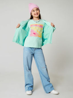 ACOOLA / Джемпер детский для девочек Aveiro мятный  фото 2