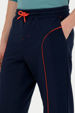 Штаны спортивные U. S. Polo Assn темно-синие из хлопка - U.s. polo assn фото 20