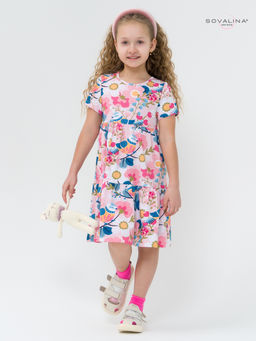 Платье Тия птички на розовом - Sovalina фото 7