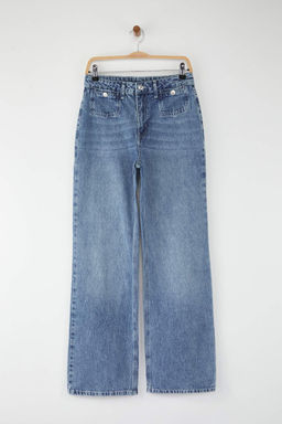 Mavi Cep Detayl? Yuksek Bel Wide Leg Jeans TWOAW26JE00141