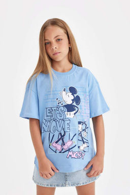Футболка с круглым вырезом и короткими рукавами для девочек Disney Mickey & Minnie Relax Fit