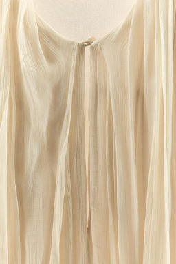 ZW COLLECTION LIMITED EDITION DRAPED BLOUSE WITH SHOULDER PADS - Zara фото 7