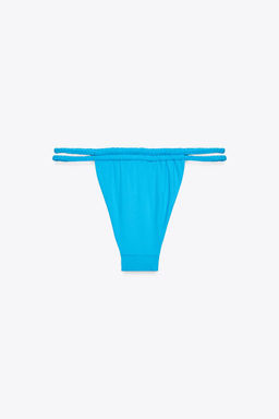 BRAIDED TIE-SIDE BIKINI BOTTOMS - Zara фото 4