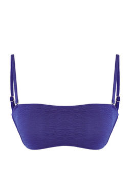 TRENDYOLMILLA Mavi Straplez Dokulu Bikini Ustu TBESS25BU00062  фото 5