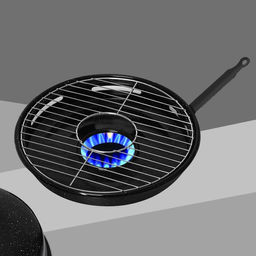 Сковорода-гриль Healthy grill, d=33 см, эмалированное покрытие, чёрная - Simaland фото 13