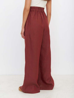 Брюки палаццо TR033_RED/Красно-коричневый - M&G all natural фото 2