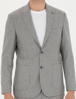 Gri Slim Fit Y_n Kar___ml_ Tak_m Elbise
