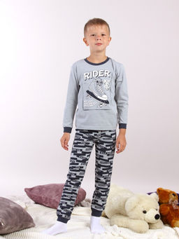 CRB wear / CWKB 50205-23 Пижама для мальчика (джемпер, брюки),серый/Ex.Cherubino