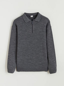 Polo Yaka Erkek ?ocuk Triko Kazak