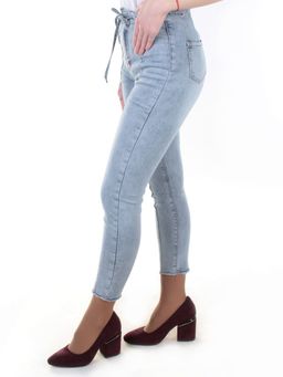 0062 GRAY/BLUE Джинсы женские зауженные YTD JEANS