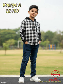 Рубашка для мальчика в клетку