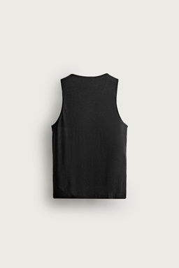 CAMISETA TANK RELAXED FIT VISCOSA - LINO / Negro - Zara фото 7