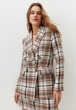 Двубортный жакет в клетку - TO BE ONE фото 3