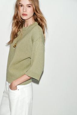 KNIT JUMPER WITH SHOULDER PADS - Zara фото 4