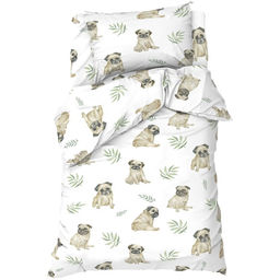 Постельное бельё Этель 1,5 сп Мопсы 143х215 см, 150х214 см, 50х70 см -1 шт, 100% хлопок, бязь