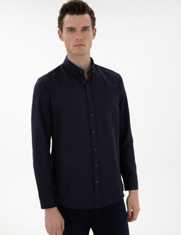 Lacivert Regular Fit Uzun Kollu G_mlek - Pierre cardin фото 3